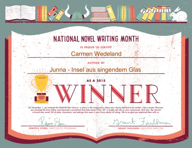 National Novel Writing Month Winner 2015
