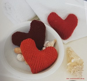 Lavendelherzchen zum Selberstricken